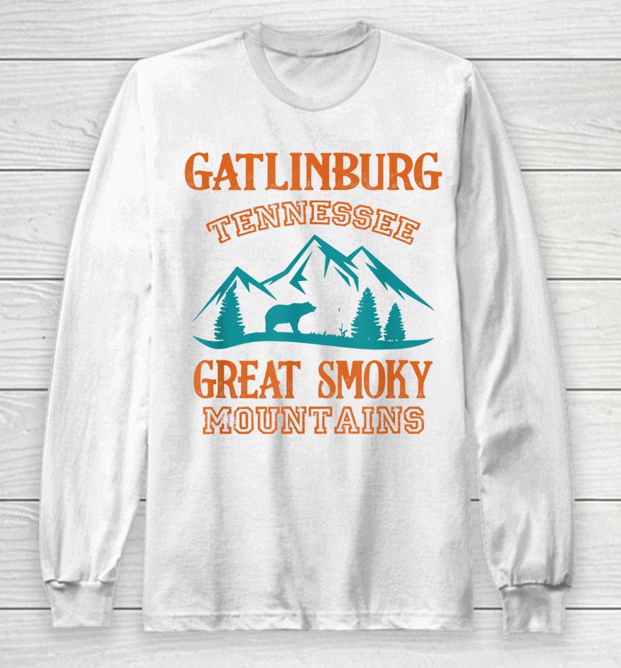 Gatlinburg Tennessee Great Smoky Mountains Souvenirs Bear Long Sleeve T-Shirt