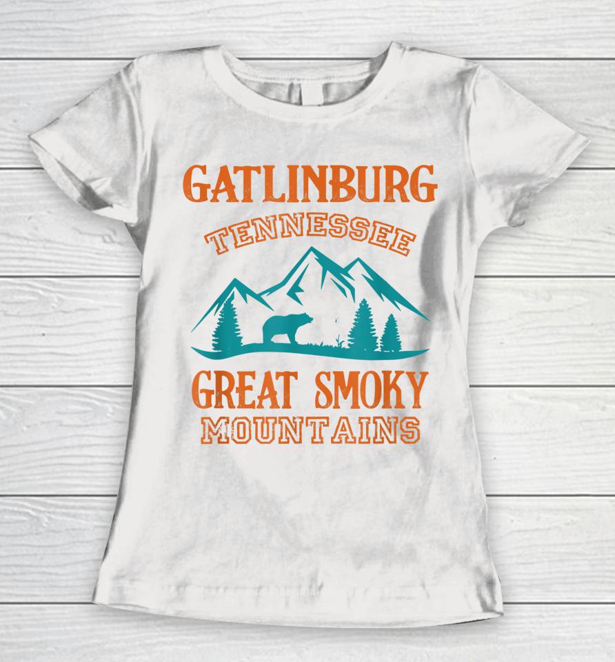 Gatlinburg Tennessee Great Smoky Mountains Souvenirs Bear Women T-Shirt