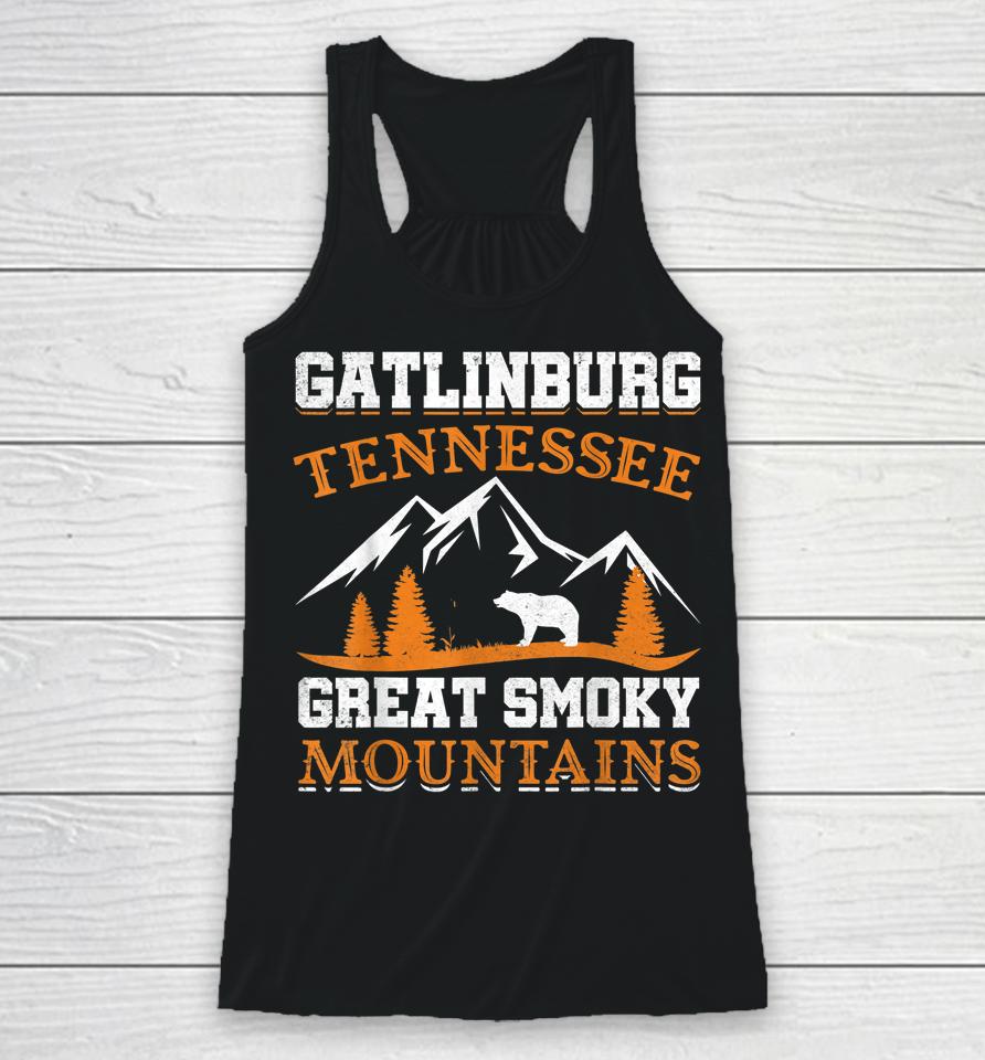 Gatlinburg Tennessee Great Smoky Mountains Souvenirs Bear Racerback Tank
