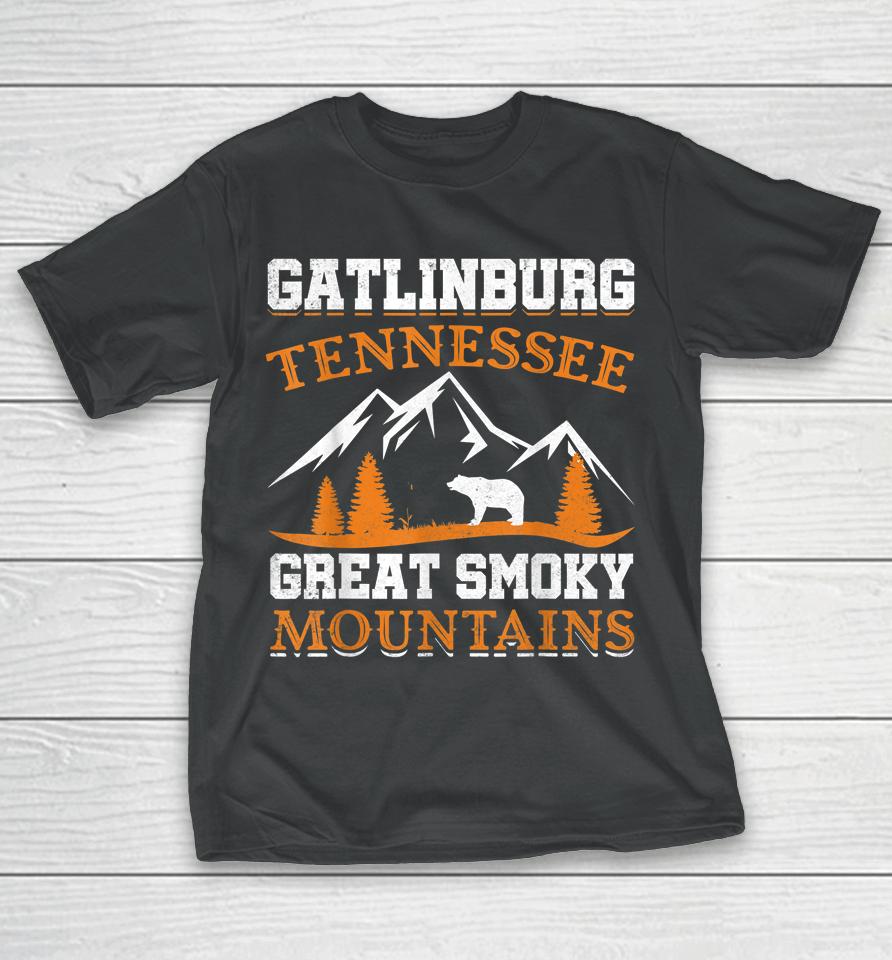 Gatlinburg Tennessee Great Smoky Mountains Souvenirs Bear T-Shirt