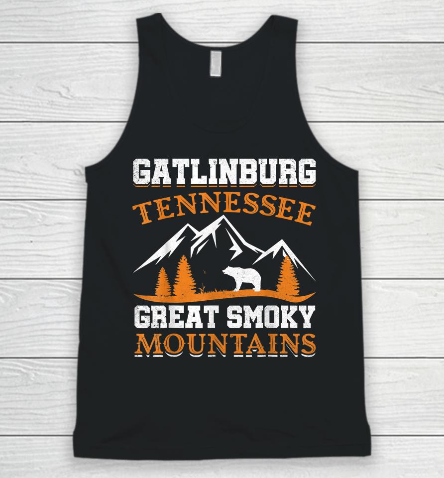 Gatlinburg Tennessee Great Smoky Mountains Souvenirs Bear Unisex Tank Top