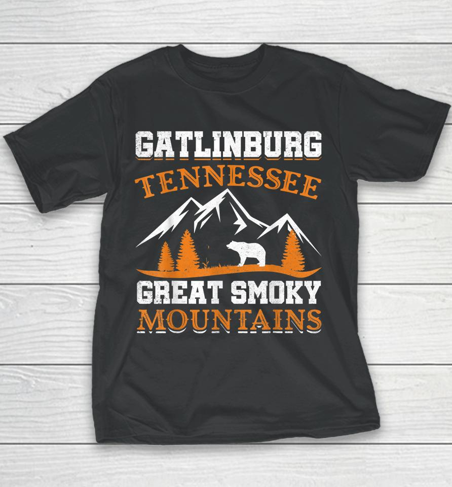 Gatlinburg Tennessee Great Smoky Mountains Souvenirs Bear Youth T-Shirt