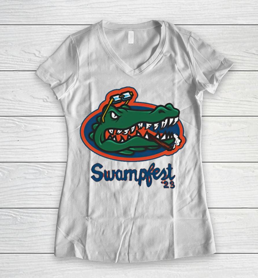 Gators Swampfest 23 Women V-Neck T-Shirt