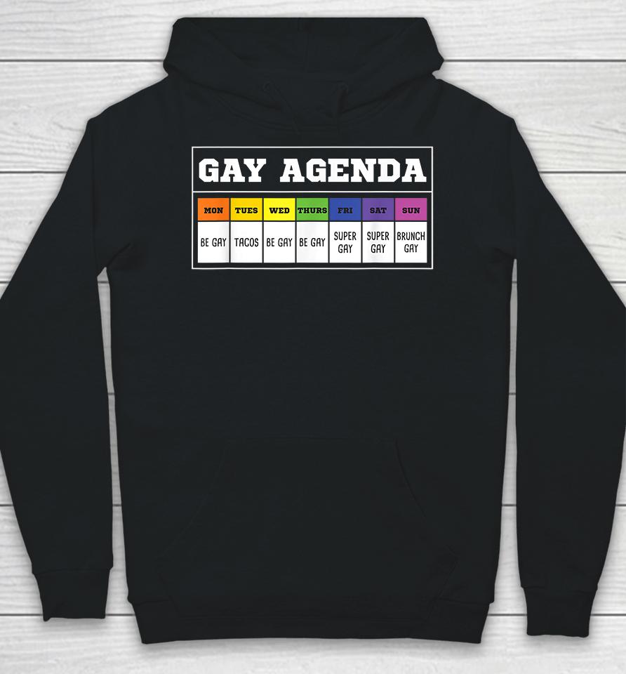 Gay Agenda Funny Hoodie