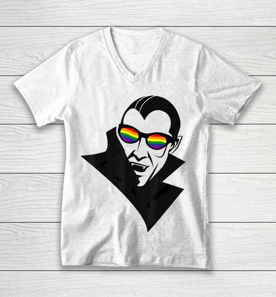 Gay Dracula Lgbt Pride Shirt Unisex V-Neck T-Shirt