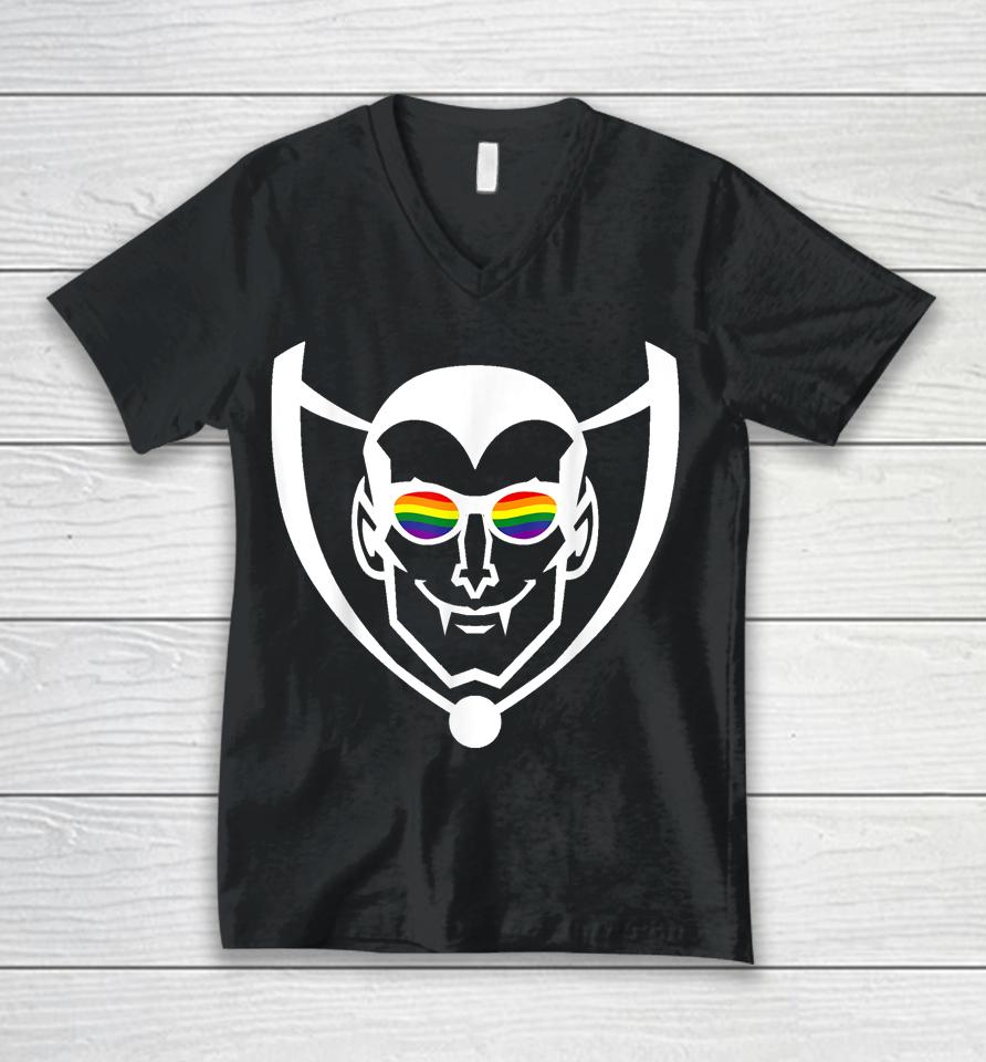 Gay Dracula Lgbt Pride Unisex V-Neck T-Shirt