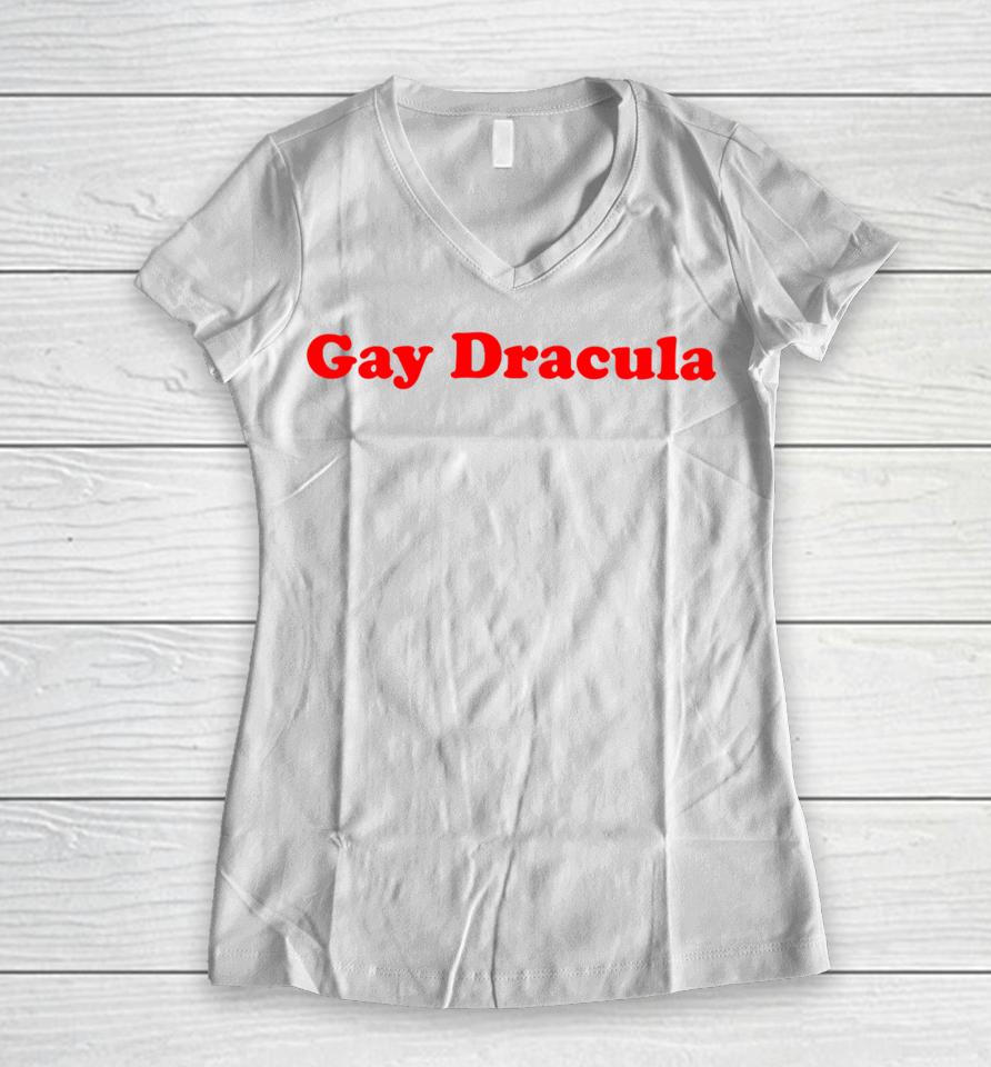 Gay Dracula Women V-Neck T-Shirt