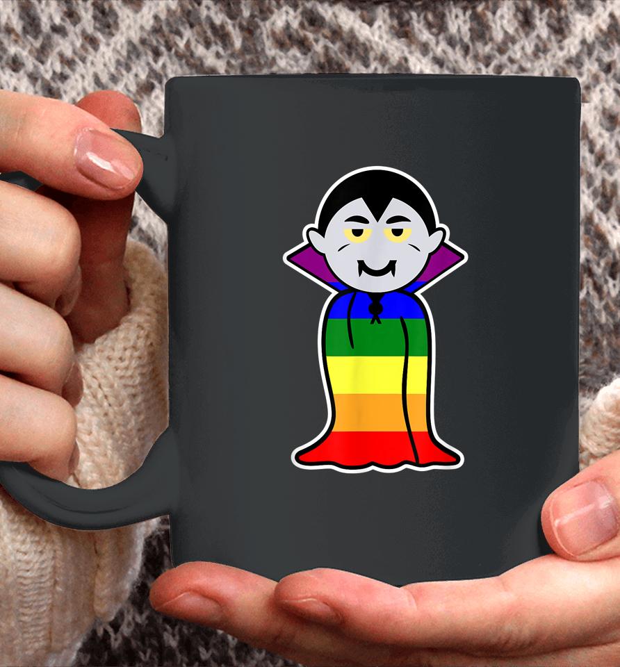Gay Dracula With Rainbowcolors Cape Coffee Mug