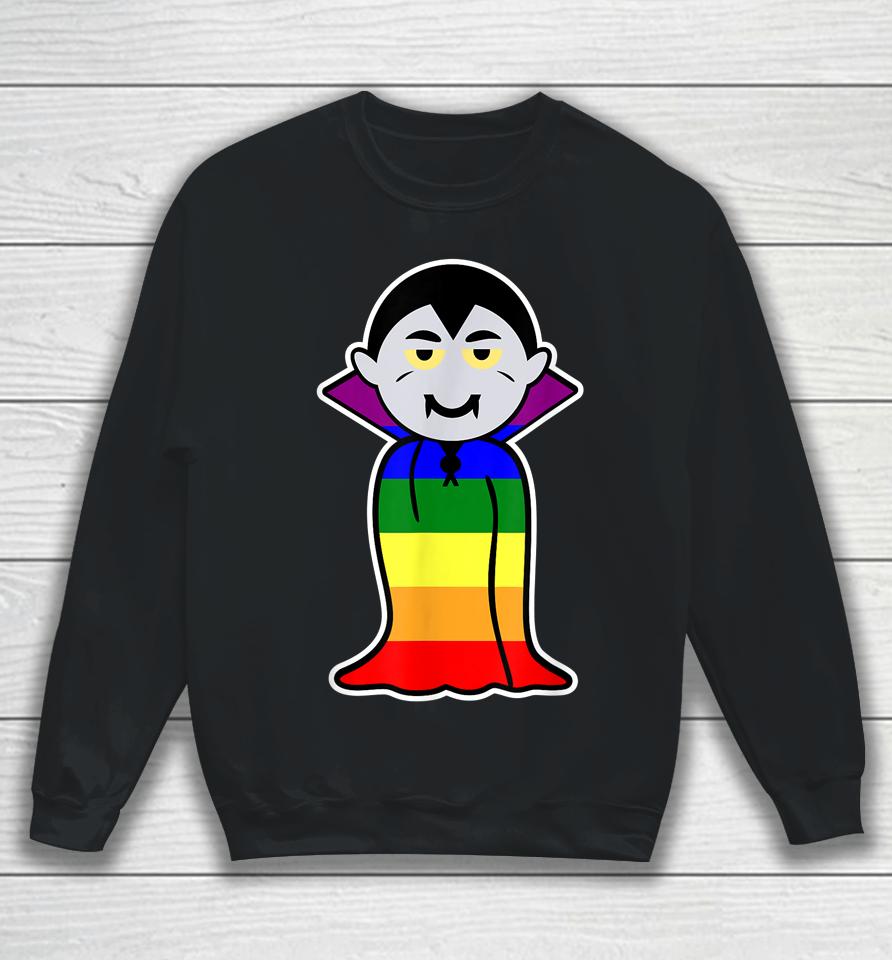 Gay Dracula With Rainbowcolors Cape Sweatshirt