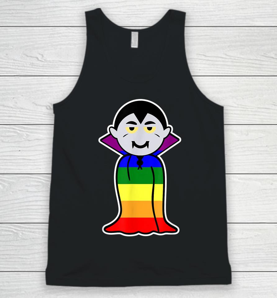 Gay Dracula With Rainbowcolors Cape Unisex Tank Top