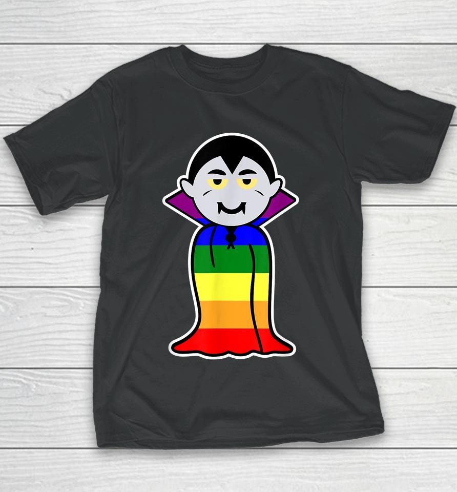 Gay Dracula With Rainbowcolors Cape Youth T-Shirt