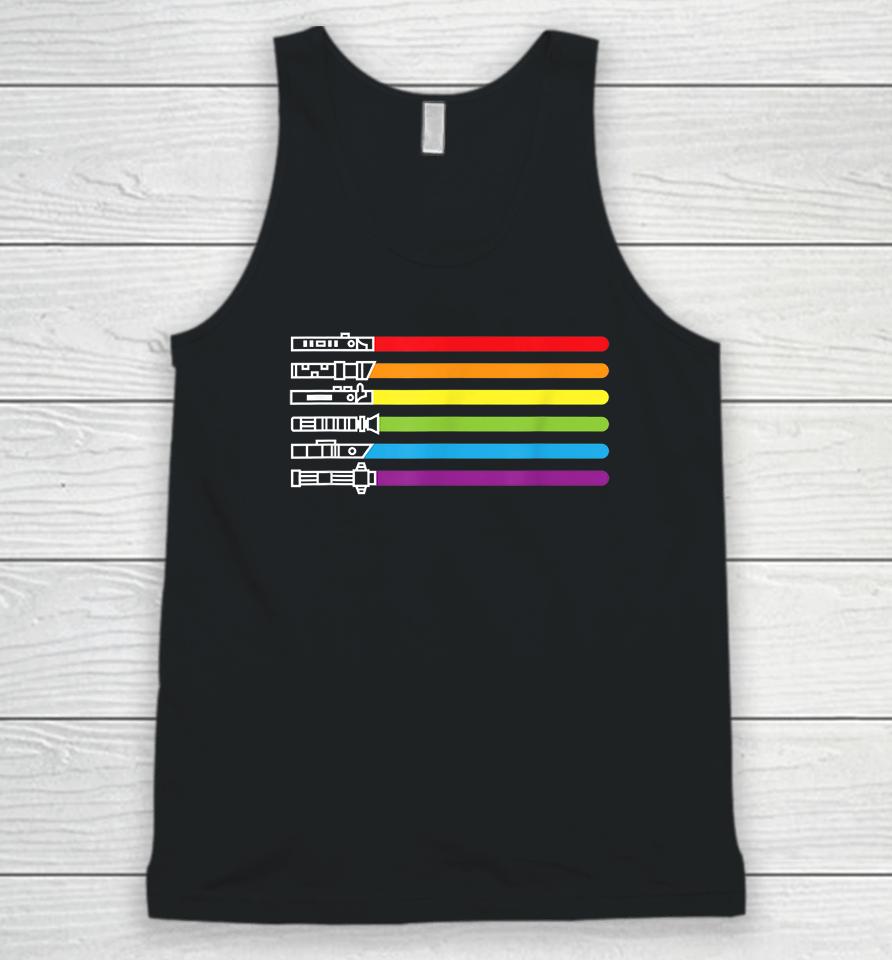 Gay Rainbow Saber Lgbt Pride Month Unisex Tank Top