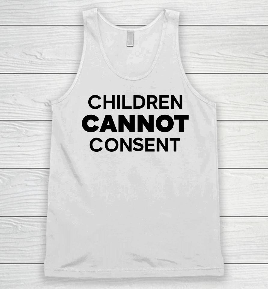 Gays Against Groomers Children Cannot Consent Unisex Tank Top