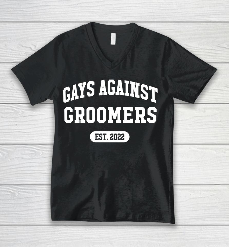 Gays Against Groomers Est 2022 Unisex V-Neck T-Shirt