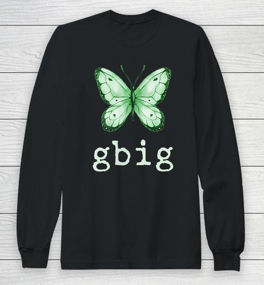 Gbig Butterfly Sorority Reveal Big Little For Lil Sister Long Sleeve T-Shirt