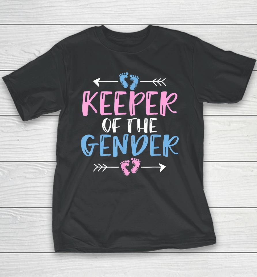 Gender Reveal Keeper Of The Gender Youth T-Shirt
