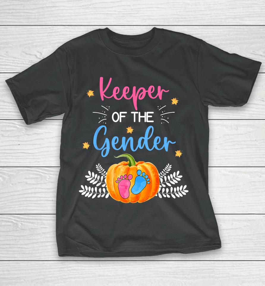 Gender Reveal Party Cute Pumpkin Baby Shower Mom And Dad T-Shirt
