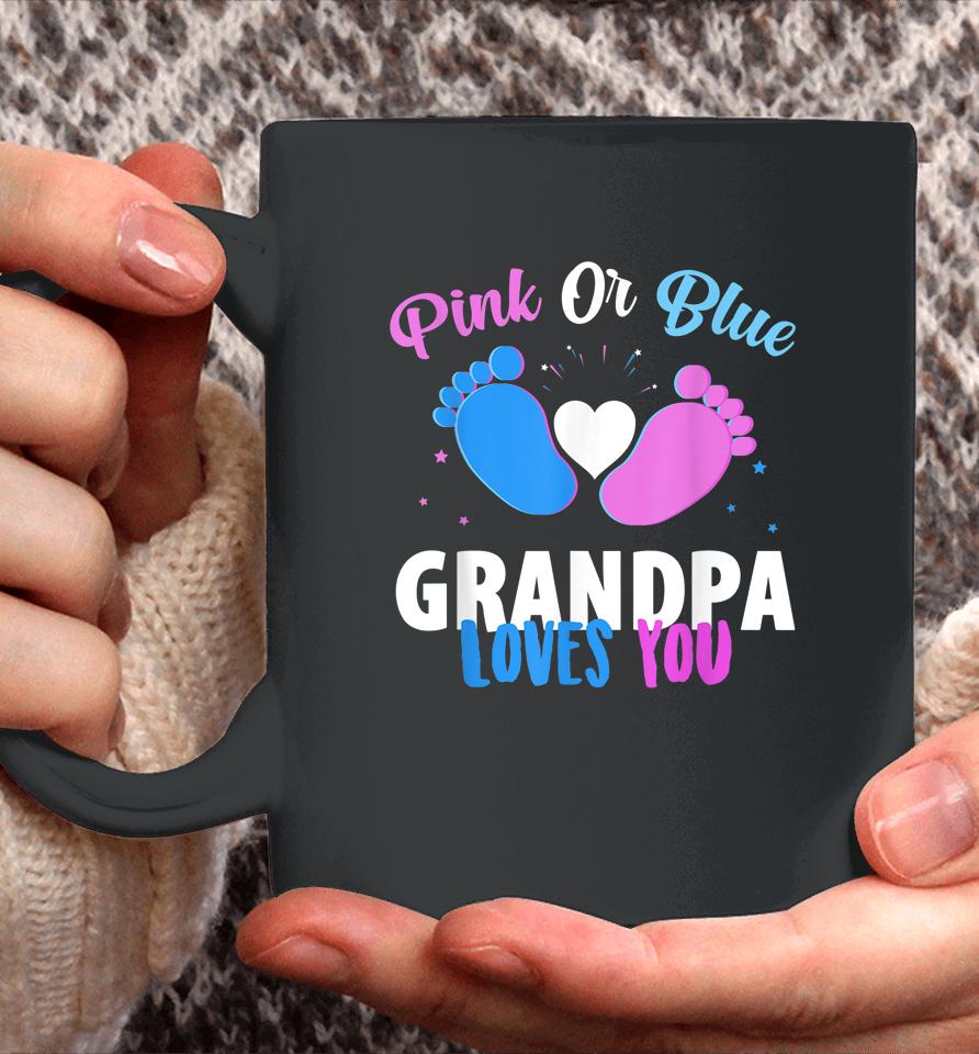 Gender Reveal Party Gifts Pink Or Blue Grandpa Loves You Coffee Mug