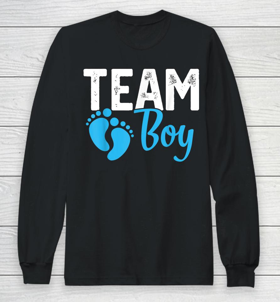 Gender Reveal Team Boy Blue Long Sleeve T-Shirt