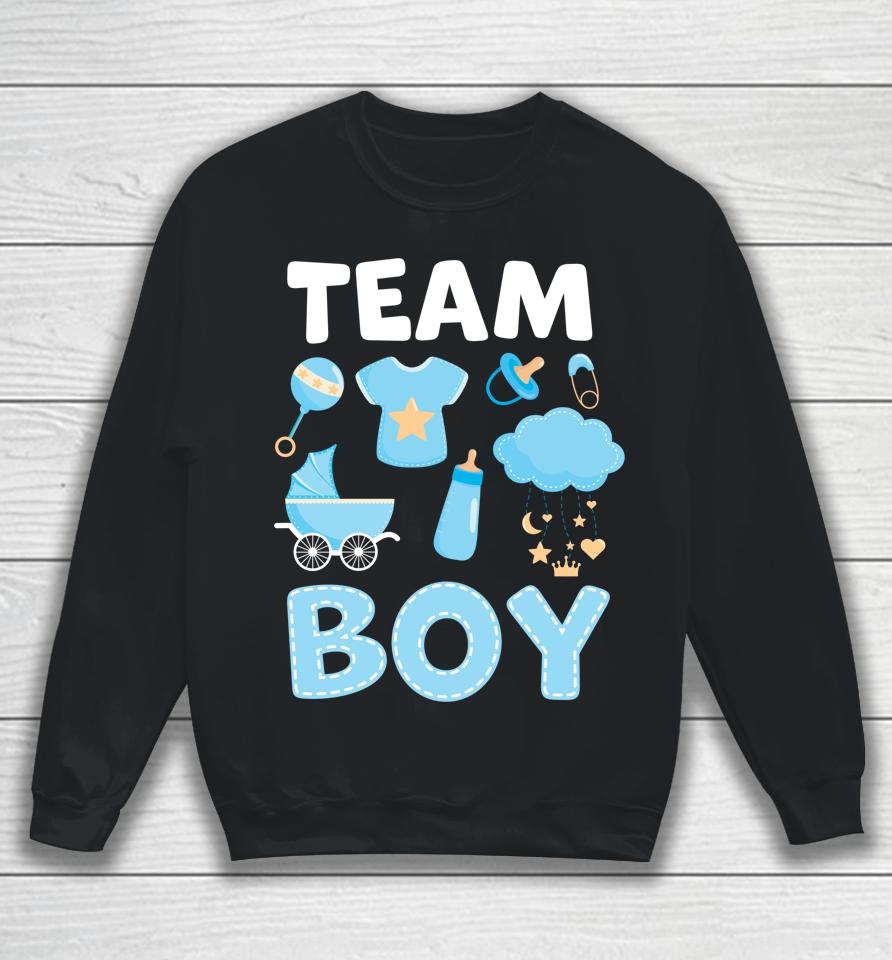 Gender Reveal Team Boy Blue Sweatshirt