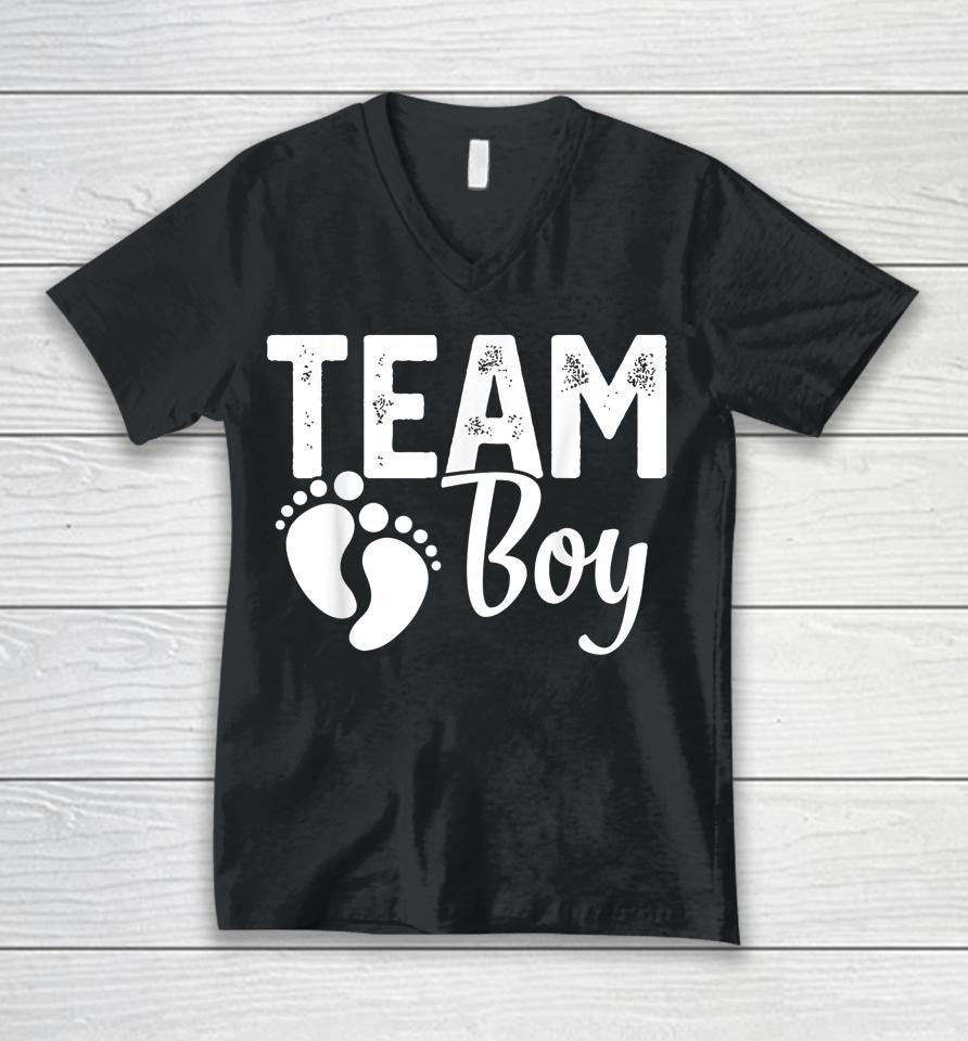 Gender Reveal Team Boy Unisex V-Neck T-Shirt