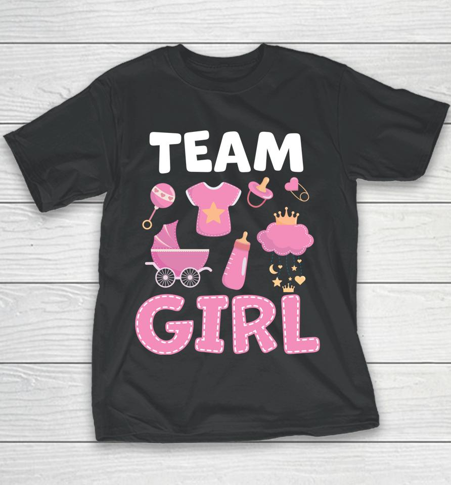 Gender Reveal Team Girl Pink Youth T-Shirt