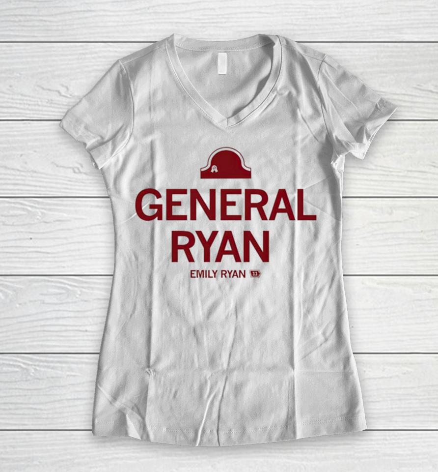 General Ryan Emily Ryan Women V-Neck T-Shirt