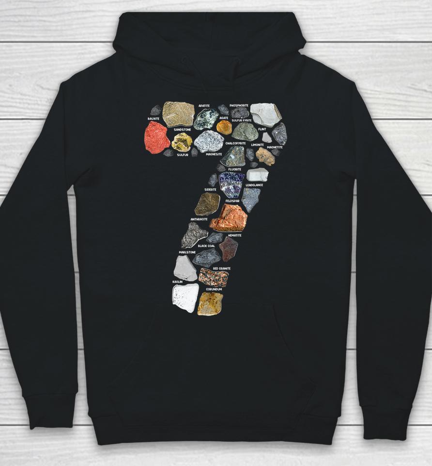 Geology 7 Years Old Rock Collecting 7Th Birthday Hoodie