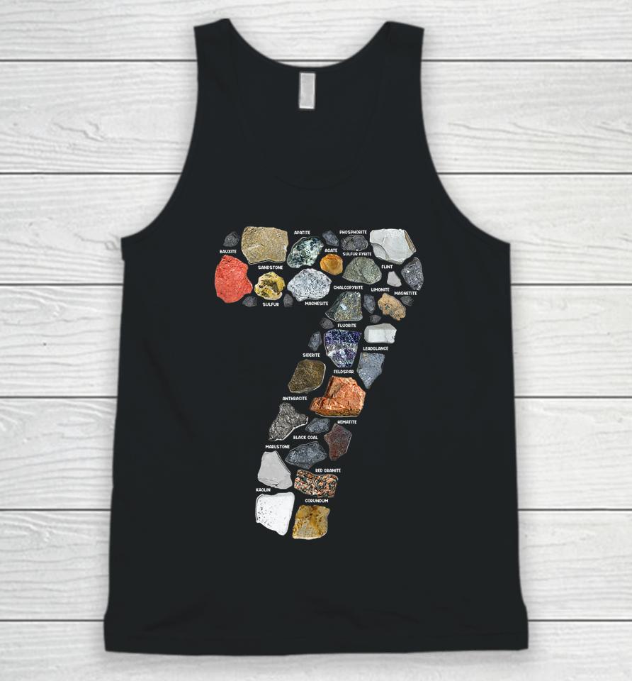 Geology 7 Years Old Rock Collecting 7Th Birthday Unisex Tank Top