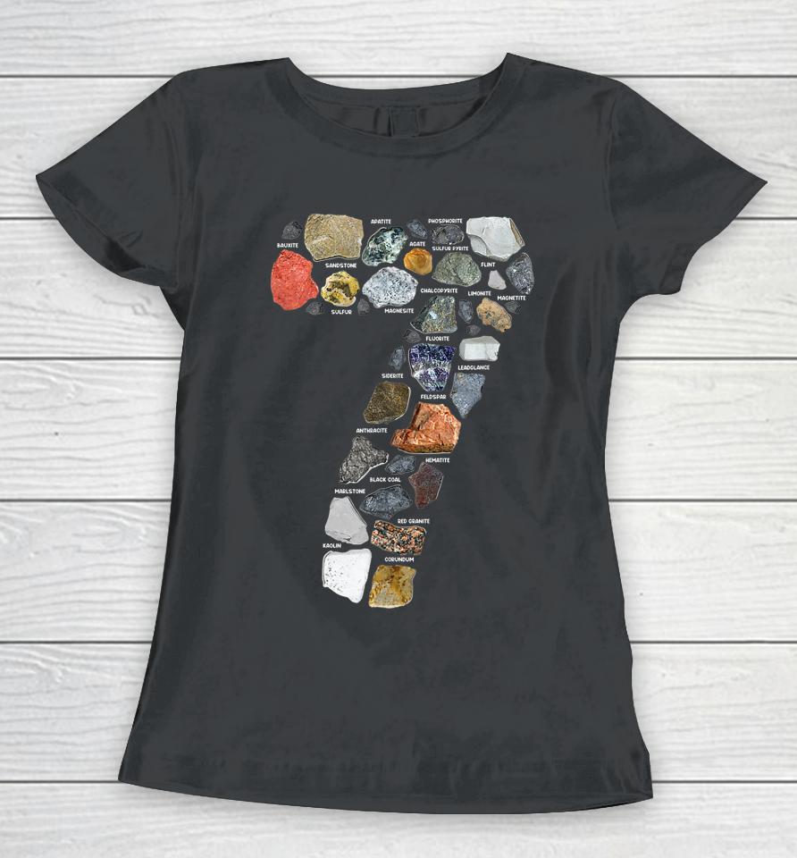 Geology 7 Years Old Rock Collecting 7Th Birthday Women T-Shirt