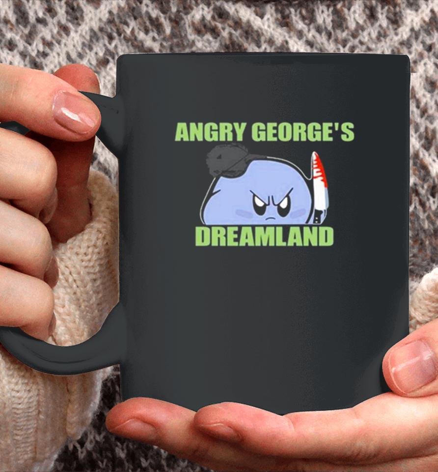 George Kirby Wearing Angry George’s Dreamland Coffee Mug