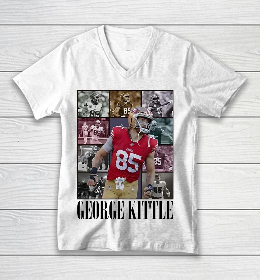 George Kittle 85 San Francisco 49Ers The Eras Tour Unisex V-Neck T-Shirt