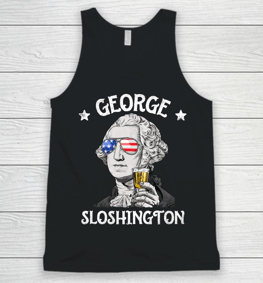 George Sloshington Washington 4Th Of July Usa Flag Unisex Tank Top