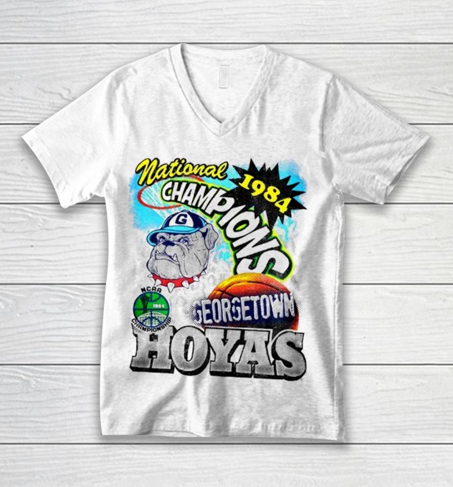 Georgetown Hoyas 1984 National Champions Unisex V-Neck T-Shirt
