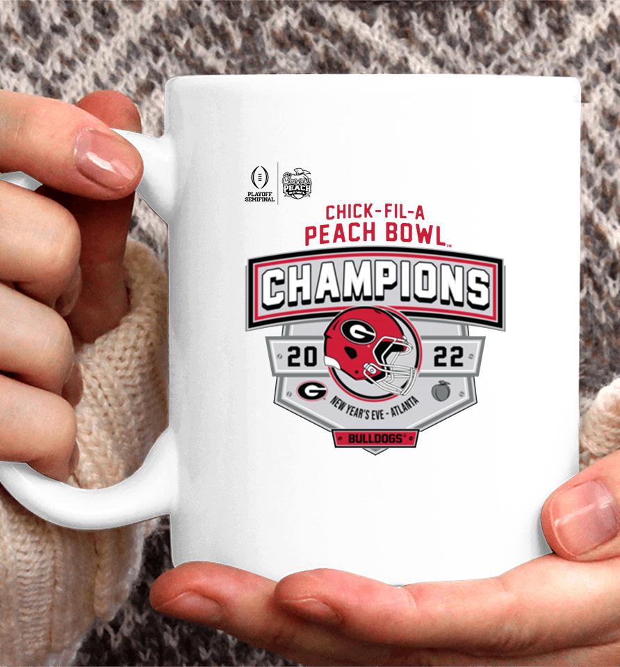 Georgia 2022 Chick-Fil-A Peach Bowl Champions Coffee Mug