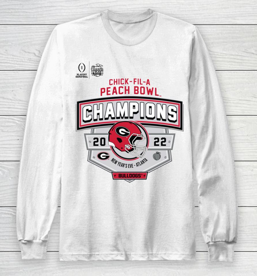 Georgia 2022 Chick-Fil-A Peach Bowl Champions Long Sleeve T-Shirt