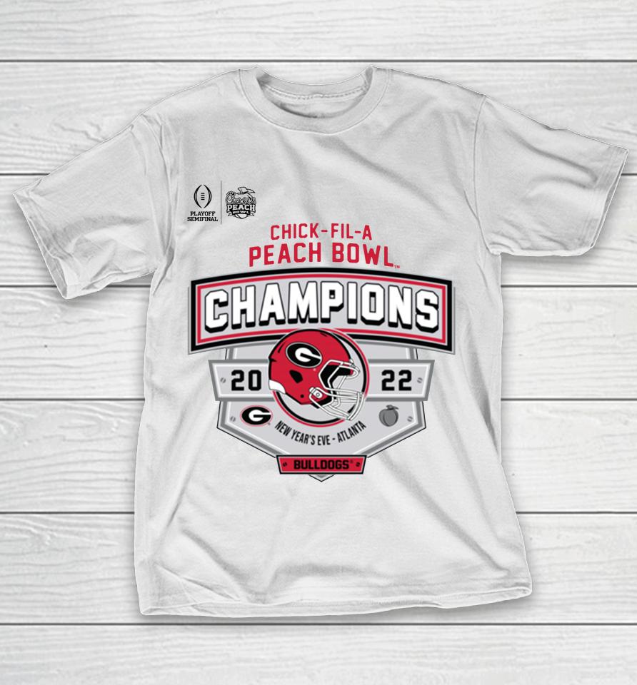Georgia 2022 Chick-Fil-A Peach Bowl Champions T-Shirt