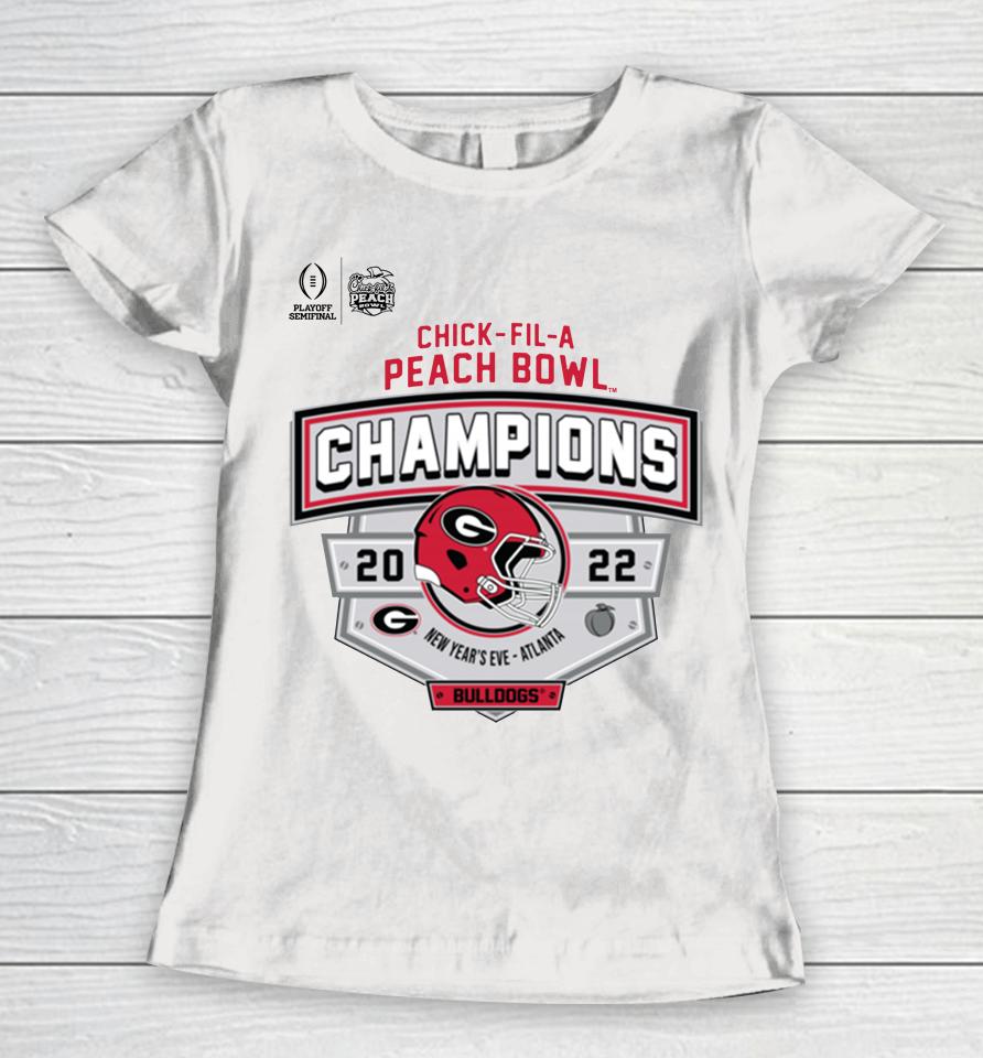 Georgia 2022 Chick-Fil-A Peach Bowl Champions Women T-Shirt