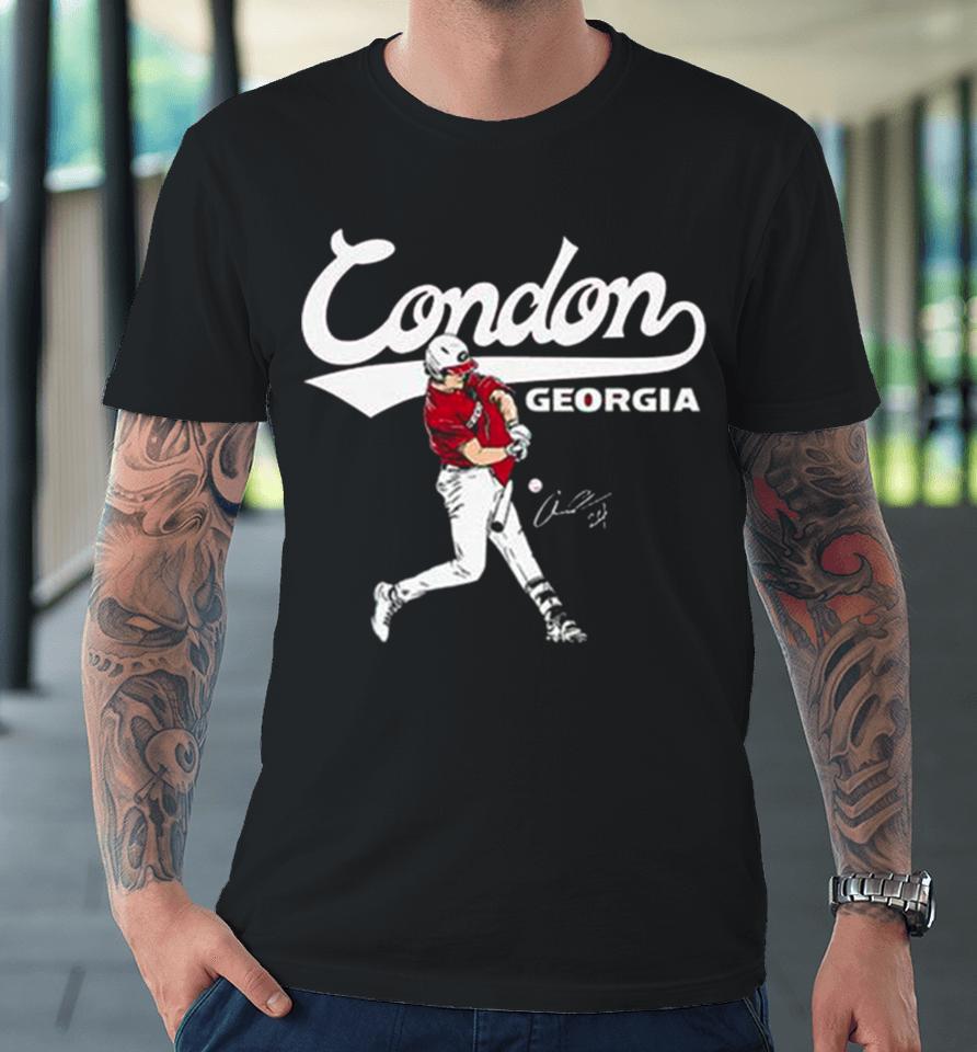 Georgia Baseball Charlie Condon Slugger Swing Signature 2024 Premium T-Shirt