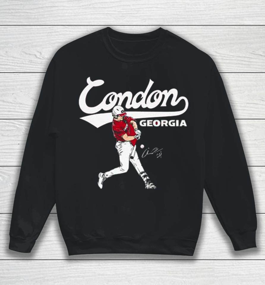 Georgia Baseball Charlie Condon Slugger Swing Signature 2024 Sweatshirt