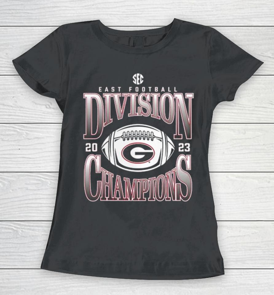 Georgia Bulldogs 2023 Sec East Football Division Champions Women T-Shirt