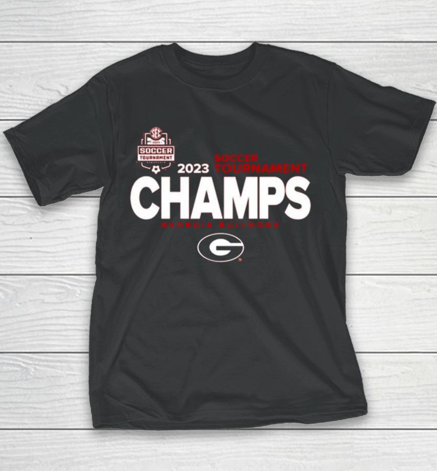 Georgia Bulldogs 2023 Soccer Tournament Champs Youth T-Shirt