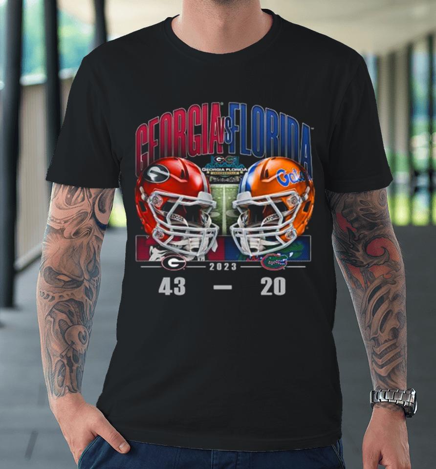 Georgia Bulldogs 43 20 Florida Gator 2023 Football Matchup Score Finals Premium T-Shirt