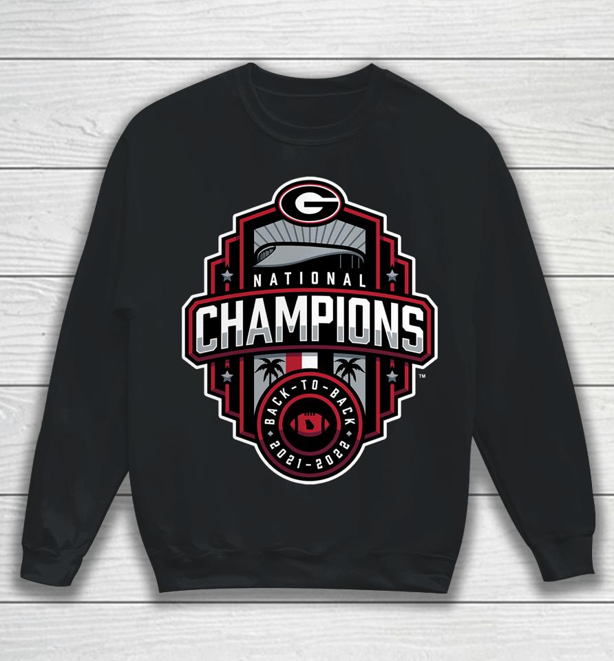 Georgia Bulldogs Fanatics Branded College Football Playoff 2022 National Champions  Logo Sweatshirt