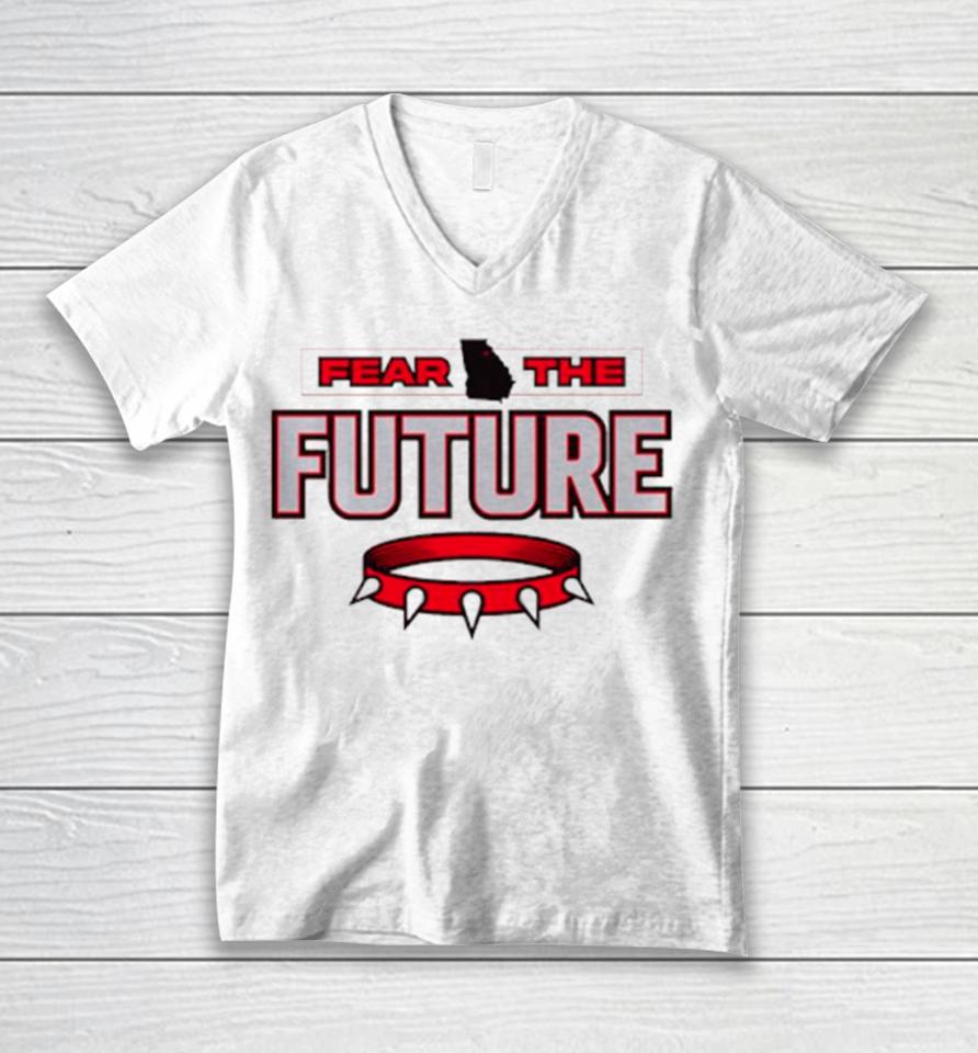 Georgia Bulldogs Fear The Future Envy The Past Unisex V-Neck T-Shirt