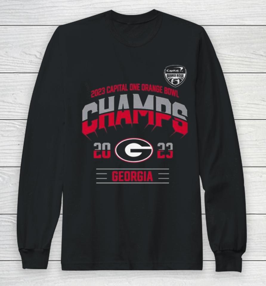 Georgia Bulldogs Football 2023 Orange Bowl Champions Long Sleeve T-Shirt