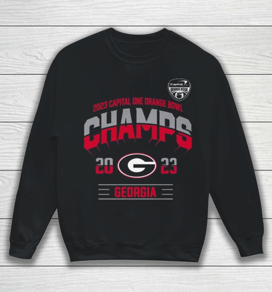 Georgia Bulldogs Football 2023 Orange Bowl Champions Sweatshirt
