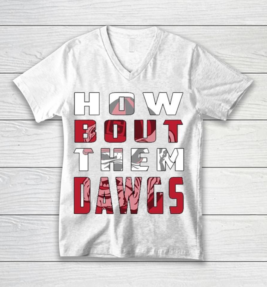 Georgia Bulldogs How Bout Them Dawgs 2023 Unisex V-Neck T-Shirt