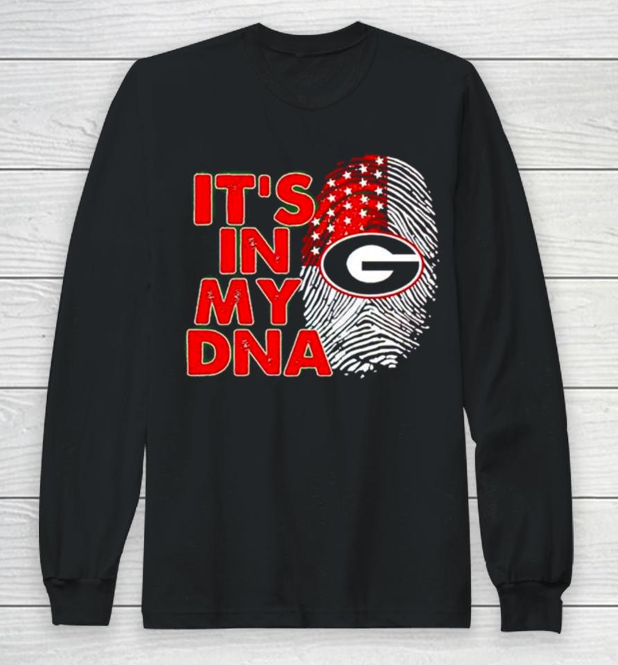 Georgia Bulldogs It’s In My Dna Fingerprint Long Sleeve T-Shirt