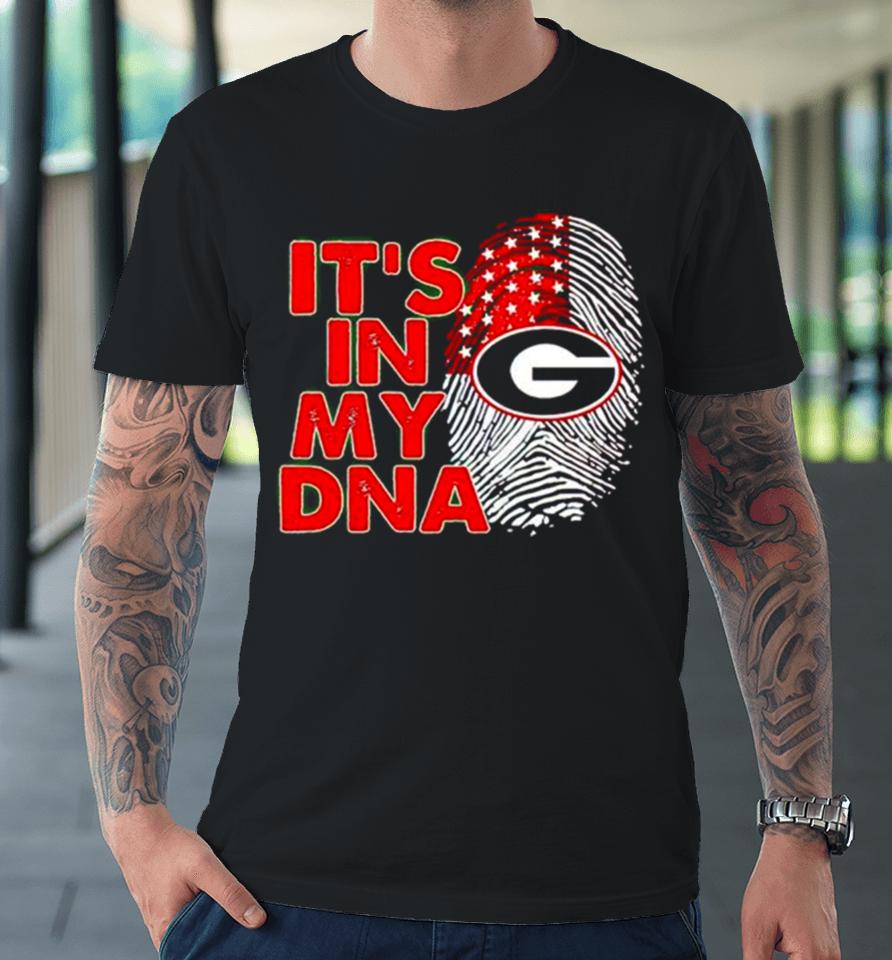 Georgia Bulldogs It’s In My Dna Fingerprint Premium T-Shirt